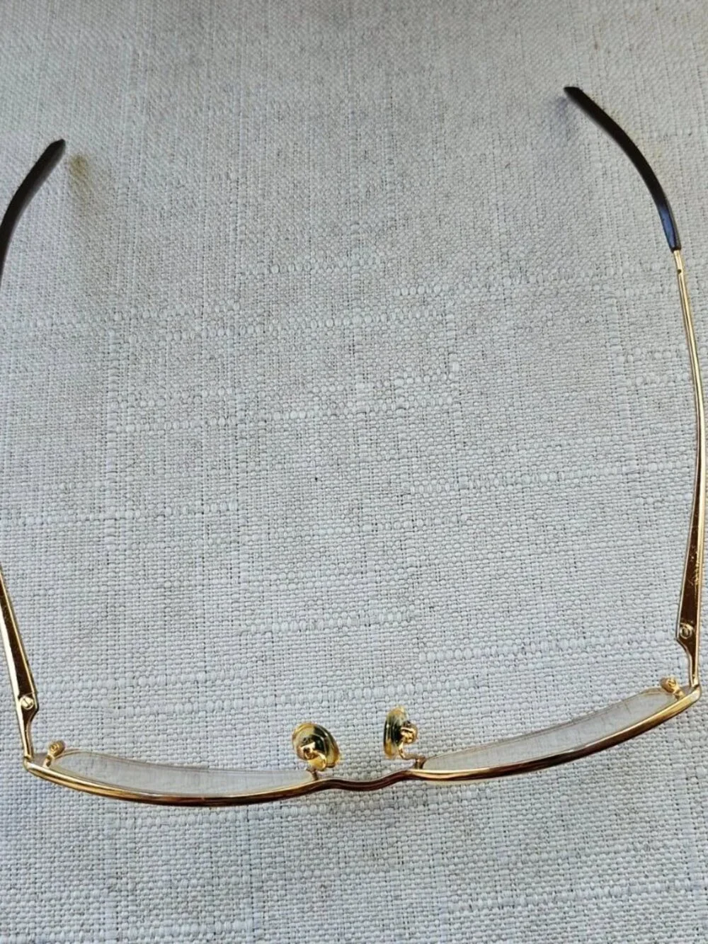 Vintage Anne Klein Women Eyeglasses Frame Gold Tone Eyewear AKNY9084 Glasses